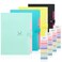 SKYDUE Expanding File Folder with 32 Labels 5 Pockets A4 Letter Size Accordion Folder Paper Organizer for School and Office Pack of 4