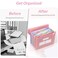 SKYDUE Accordion File Organizer Expanding File Folder with 13 Pockets Portable Document Paper Bill Receipt Organizer Home School Office Supplies Letter A4 Size Pink