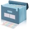 SKYDUE Accordion File Organizer Expanding File Folder with 13 Pockets Portable Document Paper Bill Receipt Organizer Home School Office Supplies Letter A4 Size Haze Blue