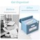 SKYDUE Accordion File Organizer Expanding File Folder with 13 Pockets Portable Document Paper Bill Receipt Organizer Home School Office Supplies Letter A4 Size Haze Blue