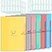 Selizo 6 Pcs Expanding File Folder with 5 Pockets Organizer Plastic A4 Size and 168 Pcs File Folder Labels for School Teacher and Office