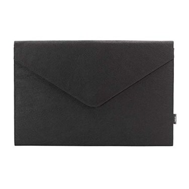Smead Soft Touch Cloth Expanding File 2 Expansion Magnetic Closure Tabloid Size Black 70923