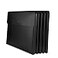 VANRA Expanding Poly File Jacket Filing Envelope File Folder Pockets Document Holder Organizer A4 Letter Size with Snap Button Black Pack of 5