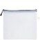 Unifizz A3 Plastic Wallets Zip Lock Bags Waterproof Clear File Folder Document Mesh Zipper Bag Storage Pouch for School Office Homework Travel 44 x 31cm White 1pcs