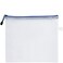 Unifizz A3 Plastic Wallets Zip Lock Bags Waterproof Clear File Folder Document Mesh Zipper Bag Storage Pouch for School Office Homework Travel 44 x 31cm White 1pcs
