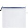 Unifizz A3 Plastic Wallets Zip Lock Bags Waterproof Clear File Folder Document Mesh Zipper Bag Storage Pouch for School Office Homework Travel 44 x 31cm White 1pcs