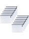 OaimyyA59x 712 PcsPlastic Mesh Zipper Pouch Document Folders Bag Zip File Folders for School Office Supplies TravelPuzzles Games Organizing StorageBlack