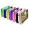 CASAON 7 Pack B4 Plastic File Folders Waterproof Transparent Expandable File Folder PurplePinkYellowGreenWhiteBlueBlack