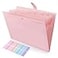 SKYDUE Expanding File Folder Accordion File Organizer with 8 Pockets Expandable Document Paper Receipt Holder for School Office Hospital LetterA4 Size Pink