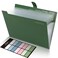 SKYDUE Expanding File Folders with 8 Pockets Accordion File Organizer with Labels Portable Paper Bill Receipt Organizer Letter Size Home School Office Supplies Olive Green