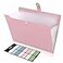 SKYDUE 8 Pockets Expanding File Folders Accordion Folders Portable Paper Bill Receipt Organizer Letter Size Home College School Office Supplies Pink