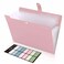 SKYDUE 8 Pockets Expanding File Folders Accordion Folders Portable Paper Bill Receipt Organizer Letter Size Home College School Office Supplies Pink
