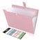 SKYDUE 8 Pockets Expanding File Folders Accordion Folders Portable Paper Bill Receipt Organizer Letter Size Home College School Office Supplies Pink