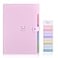 SKYDUE Expanding File Folder with 5 Pockets Cute Accordion File Organizer Letter Size Filing Folder Portable Paper Receipt Organizer School Office Supplies Purple