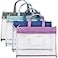 AVLA 4 Pack Student Book Pouches A4 Mesh Zipper Bag with Handle File Document Puzzle Bag with Name Card Pocket for Organizing Storage Board Games School Office Appliances Convenient to Carry
