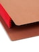 Smead End Tab Pocket Reinforced StraightCut Tab 514 Expansion Extra Wide Legal Size Redrope with Red Gusset 10 per Box 74696