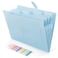 SKYDUE Expanding File Organizer with 5 Pockets Accordion File Folders with Labels Portable Document Paper Bill Receipt Organizer Home College School Office Supplies Letter SizeBabyblue
