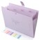 SKYDUE Expanding File Organizer with 5 Pockets Accordion File Folders with Labels Portable Document Paper Bill Receipt Organizer Home College School Office Supplies Letter Size Lilac