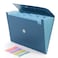 SKYDUE Accordion File Organizer Expanding File Folder with 7 Pockets Portable Receipt Paper Documents Organizer Letter Size Filing Folder School Office Supplies Dark Blue