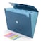 SKYDUE Accordion File Organizer Expanding File Folder with 7 Pockets Portable Receipt Paper Documents Organizer Letter Size Filing Folder School Office Supplies Dark Blue