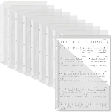 fremskre OEBSR 30Pack 3 Hole Punch Clear Plastic Document FoldersOrganized Up Poly Translucent Slash Slash File Jacket US Letter A4 Size 18C18mmLTape Transparent Document Folders Copy Safe Pockets