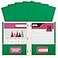 Better Office Products Green Paper 2 Pocket Folders with Prongs 50 Pack Matte Texture Letter Size Paper Folders 50 Pack with 3 Metal Prong Fastener Clips Green