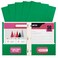 Better Office Products Green Paper 2 Pocket Folders with Prongs 50 Pack Matte Texture Letter Size Paper Folders 50 Pack with 3 Metal Prong Fastener Clips Green