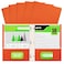 Better Office Products Orange Paper 2 Pocket Folders with Prongs 50 Pack Matte Texture Letter Size Paper Folders 50 Pack with 3 Metal Prong Fastener Clips Orange
