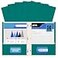 Better Office Products Teal Paper 2 Pocket Folders with Prongs 50 Pack Matte Texture Letter Size Paper Folders 50 Pack with 3 Metal Prong Fastener Clips Teal
