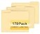 PANDRI File Folder 170 Pack File Folder 13 Cut Tab Letter Size Filing Folder for Office School Business Manila