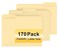 PANDRI File Folder 170 Pack File Folder 13 Cut Tab Letter Size Filing Folder for Office School Business Manila