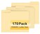 PANDRI File Folder 170 Pack File Folder 13 Cut Tab Letter Size Filing Folder for Office School Business Manila