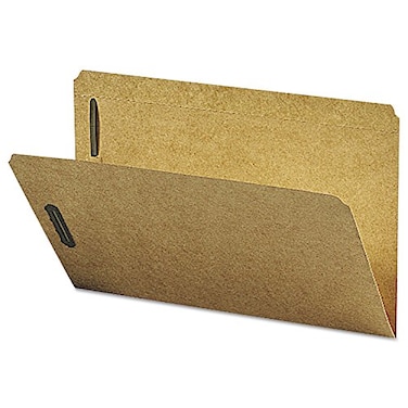 Smead Fastener File Folder 2 Fasteners Reinforced StraightCut Tab Legal Size Kraft 50 Per Box 19813