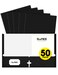 SUNEE Folders with Pockets 3 Hole Punched50 Pack Black 2 Pocket Folders Fit Letter Size Paper Paper File Folder for School Office Home Business