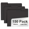 RAZCC File Folder 150 Pack 13 Cut Tab File Folders Letter Size Black Folders for Dcouments Folders with Tab Great for Organizing and Easy File Storage