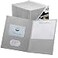 FILE-EZ FILEEZ TwoPocket Folders Gray 125Pack Textured Paper Letter Size EZ32430