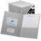 FILE-EZ FILEEZ TwoPocket Folders Gray 125Pack Textured Paper Letter Size EZ32430