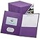 FILE-EZ FILEEZ TwoPocket Folders Purple 125Pack Textured Paper Letter Size EZ32445