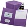 FILE-EZ FILEEZ TwoPocket Folders Purple 125Pack Textured Paper Letter Size EZ32445