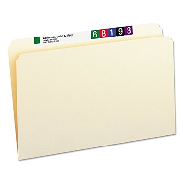 Smead File Folder StraightCut Tab Not Undercut Legal Size Manila 100 per Box 15300
