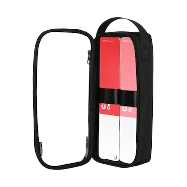 Homakover Carrying Case Clear Travel Pouch Waterproof Storage Bag with Handle for Pantone Color Guide Book