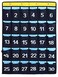ANIZER Numbered Pocket Chart Over Door Hanging Classroom Organizer for Cell Phones Calculators Holders Blue 30 POCKETS