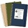 PAPERAGE Lined Spiral Journal Notebook Navy Olive Green Kraft 3 Pack 160 Pages Medium 55 inches x 8 inches 100 GSM Thick Paper Hardcover DoubleWire Spiral Journal Notebook