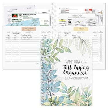 Current The Best Days Bill Paying Organizer Book 9 x 12 Personal Account Book Spiral Bound 14 Storage Pockets 32 Label Stickers Monthly Finance Payment Management Tracker for Home Office