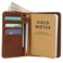 Jack's Point Leather field notes wallet cover for memo pocket sized notebook fits 35 x 55 notebooks separate pocket for cash real top grain leather multiple pockets for extra functionality and pen loo