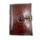 OVERDOSE Moon Design Stone Leather Journal With Brass CLock Handmade Unlined Paper Leather Bound Journal Sketchbook Notebook Drawing Journal 5 x 7 inches 12 x 17 cm A6