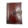 OVERDOSE Moon Design Stone Leather Journal With Brass CLock Handmade Unlined Paper Leather Bound Journal Sketchbook Notebook Drawing Journal 5 x 7 inches 12 x 17 cm A6