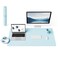 YSAGi NonSlip Leather Desk Pad L Size Waterproof Laptop Computer Desk Keyboard Mat Table Protector Blotter Mat Large Mouse Pad for OfficeWorkHomeDecorSky Blue 354 x 17