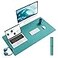 YSAGi NonSlip Leather Desk Pad L Size Waterproof Laptop Computer Desk Keyboard Mat Table Protector Blotter Mat Large Mouse Pad for OfficeWorkHomeDecorGreen Blue 354 x 17