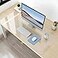 NATRKE Clear Desk Mat Pad 315x157 Large Transparent Computer Desk Mat Plastic Desktop Protector PVC Writing Pad with Round Edge Waterproof Wipeable NonSlip Table Protector for Home Office